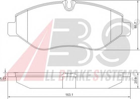 A.B.S. 37633 Комплект тормозных колодок...