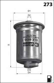 MECAFILTER ELE6035 Топливный фильтр MECAFILTER ELE6035 Топливный фильтр