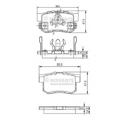 NIPPARTS J3614017 Комплект тормозных колодок... NIPPARTS J3614017 Комплект тормозных колодок...