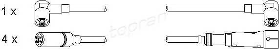 TOPRAN 102 982 Комплект проводов зажигани