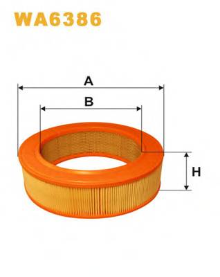 WIX FILTERS WA6386 Повітряний фільтр WIX FILTERS WA6386 Повітряний фільтр