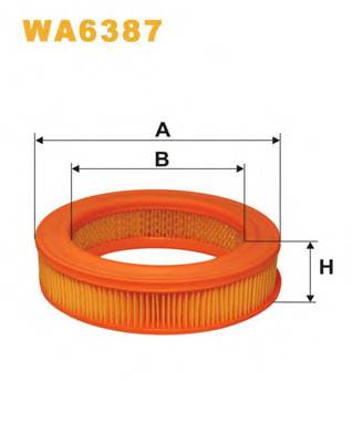 WIX FILTERS WA6387 Повітряний фільтр WIX FILTERS WA6387 Повітряний фільтр