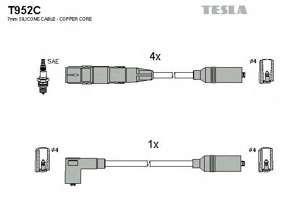 TESLA T952C Комплект проводов зажигани
