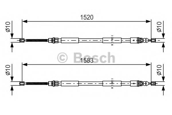 BOSCH 1 987 477 616 Трос, стояночная тормозная ... BOSCH 1 987 477 616 Трос, стояночная тормозная ...
