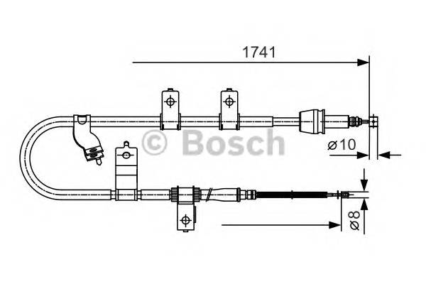 BOSCH 1 987 482 076 Трос, стояночная тормозная ... BOSCH 1 987 482 076 Трос, стояночная тормозная ...