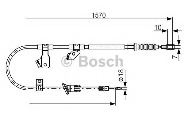 BOSCH 1 987 482 272 Трос, стояночная тормозная 