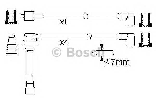 BOSCH 0 986 357 197 Комплект проводов зажигани