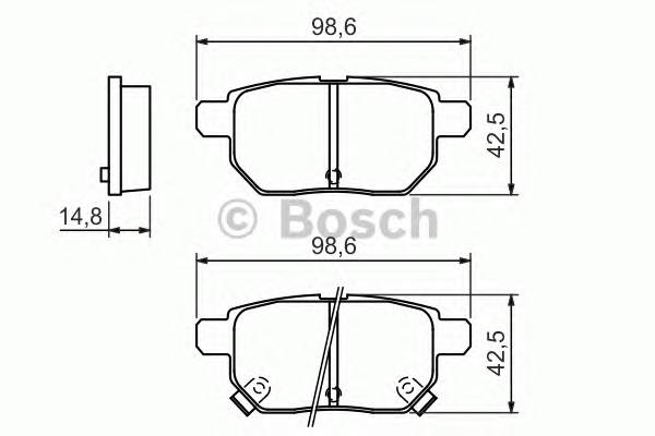 BOSCH 0 986 494 328 Комплект гальмівних колодо... BOSCH 0 986 494 328 Комплект гальмівних колодо...