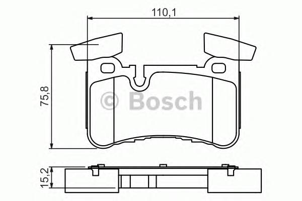 BOSCH 0 986 494 411 Комплект гальмівних колодо...