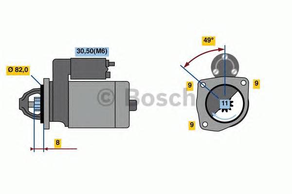 BOSCH 0 001 148 003 Стартер