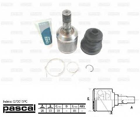 PASCAL G73015PC Шарнирный комплект, привод