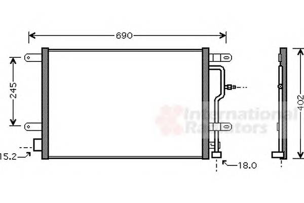 VAN WEZEL 03005199 Конденсатор, кондиционер