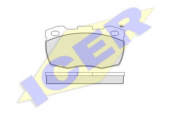 ICER 141089 Комплект тормозных колодок