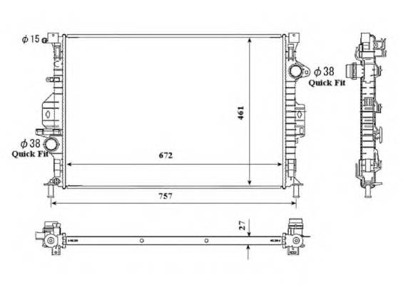 NRF 53737 Радиатор, охлаждение двига