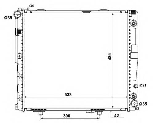 NRF 58164 Радиатор, охлаждение двига