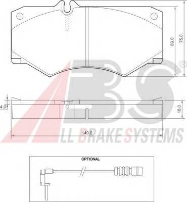 A.B.S. 36490 Комплект тормозных колодок