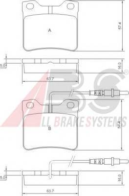 A.B.S. 36683 Комплект тормозных колодок... A.B.S. 36683 Комплект тормозных колодок...