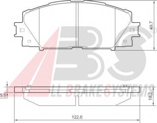 A.B.S. 37542 Комплект тормозных колодок... A.B.S. 37542 Комплект тормозных колодок...