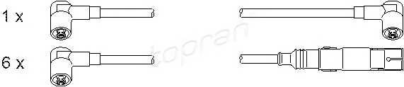 TOPRAN 107 251 Комплект проводов зажигани