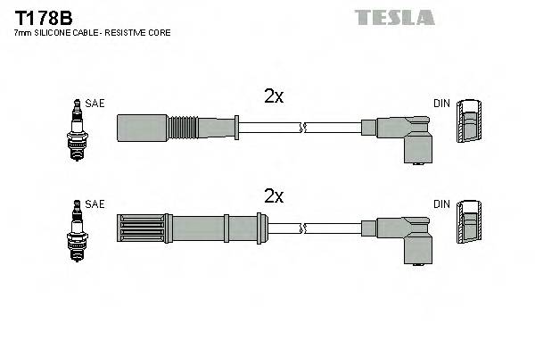 TESLA T178B Комплект проводов зажигани... TESLA T178B Комплект проводов зажигани...