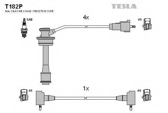 TESLA T182P Комплект проводов зажигани