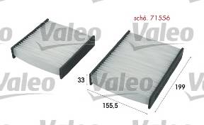 VALEO 715556 Фильтр, воздух во внутренно... VALEO 715556 Фильтр, воздух во внутренно...