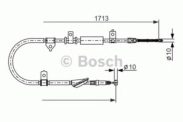 BOSCH 1 987 477 886 Трос, стояночная тормозная 