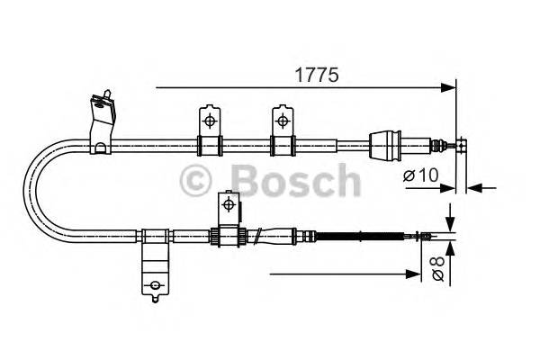 BOSCH 1 987 482 077 Трос, стояночная тормозная ... BOSCH 1 987 482 077 Трос, стояночная тормозная ...