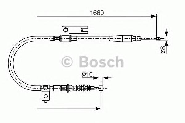 BOSCH 1 987 482 153 Трос, стояночная тормозная 