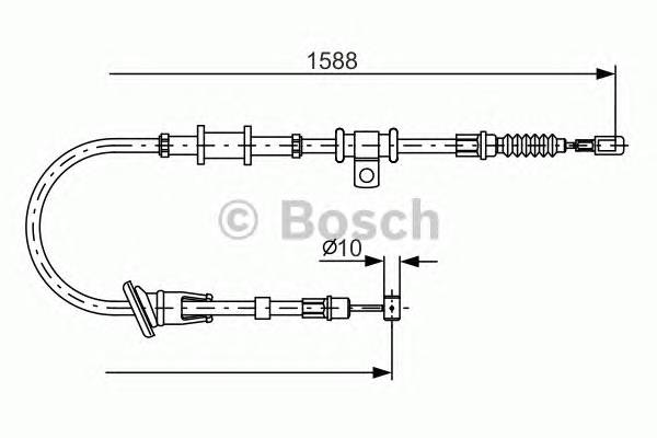 BOSCH 1 987 482 245 Трос, стояночная тормозная 