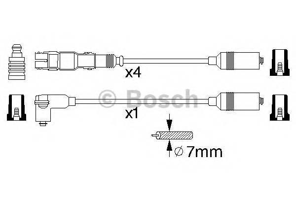 BOSCH 0 986 356 304 Комплект проводов зажигани