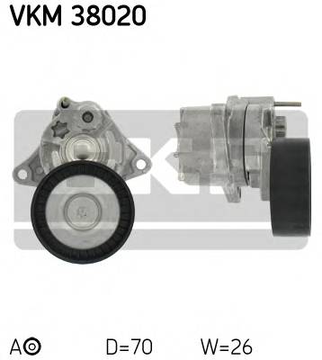 SKF VKM 38020 Натяжной ролик, поликлинов