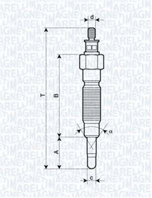 MAGNETI MARELLI 062900064304 Свічка розжарювання MAGNETI MARELLI 062900064304 Свічка розжарювання