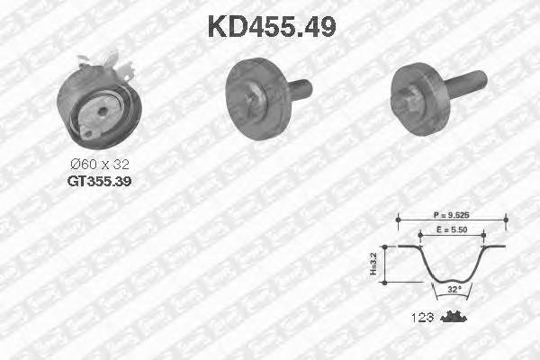 SNR KD455.49 Комплект ремня ГРМ SNR KD455.49 Комплект ремня ГРМ