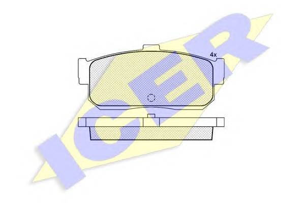 ICER 140876 Комплект тормозных колодок