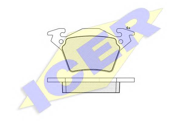 ICER 141284 Комплект тормозных колодок