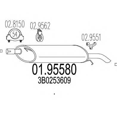 MTS 01.95580 Глушитель выхлопных газов 