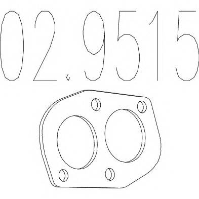 MTS 02.9515 Прокладка, труба выхлопног�