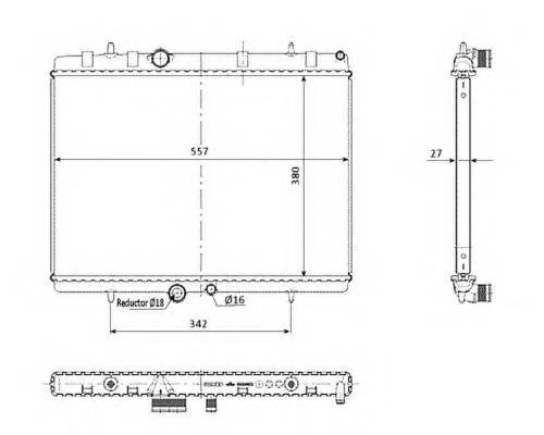 NRF 50438 Радиатор, охлаждение двига