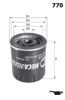 MECAFILTER ELH4353 Масляный фильтр MECAFILTER ELH4353 Масляный фильтр
