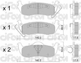 CIFAM 822-720-0 Комплект гальмівних колодо... CIFAM 822-720-0 Комплект гальмівних колодо...