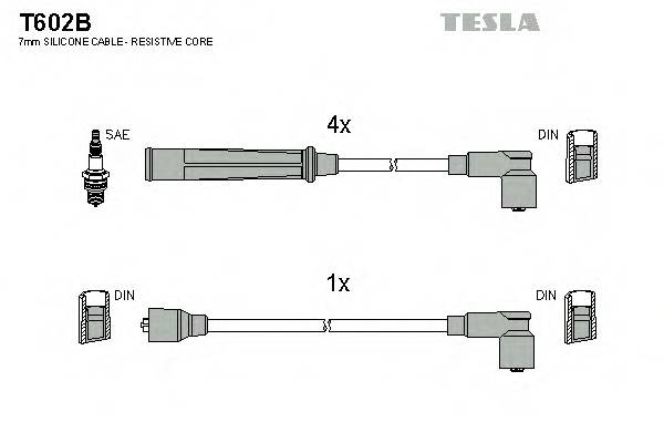 TESLA T602B Комплект проводов зажигани... TESLA T602B Комплект проводов зажигани...