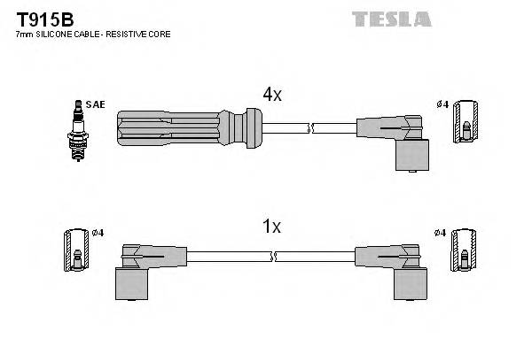 TESLA T915B Комплект проводов зажигани