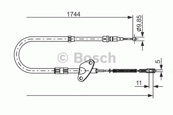 BOSCH 1 987 477 122 Трос, стоянкова гальмівна с... BOSCH 1 987 477 122 Трос, стоянкова гальмівна с...