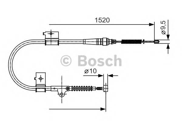 BOSCH 1 987 482 051 Трос, стояночная тормозная 