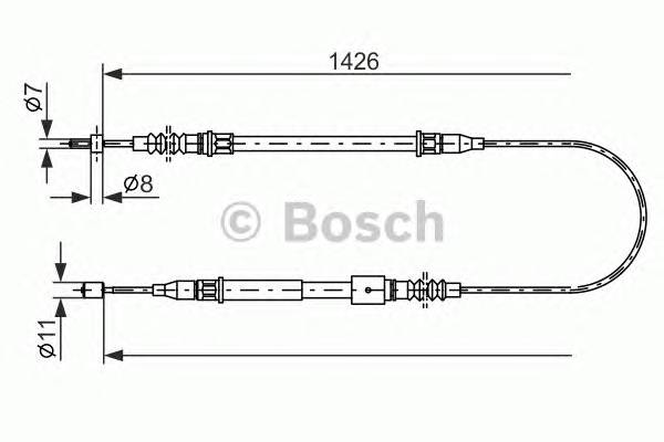 BOSCH 1 987 482 140 Трос, стояночная тормозная ... BOSCH 1 987 482 140 Трос, стояночная тормозная ...