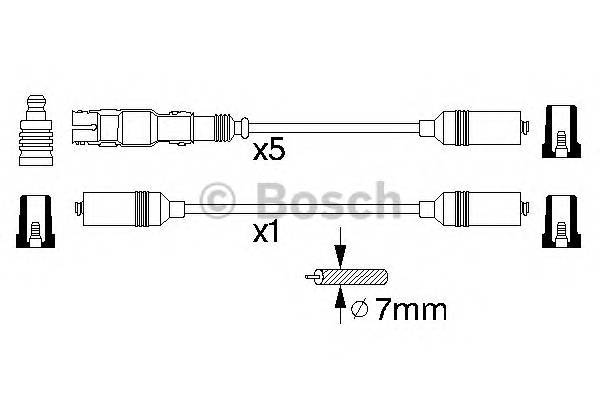 BOSCH 0 986 356 350 Комплект проводов зажигани