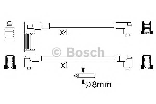 BOSCH 0 986 356 718 Комплект проводов зажигани