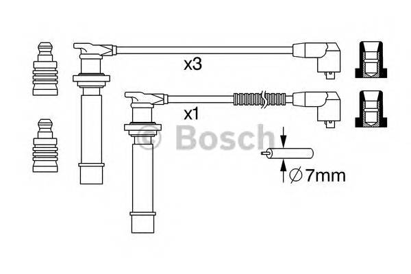 BOSCH 0 986 357 239 Комплект проводов зажигани