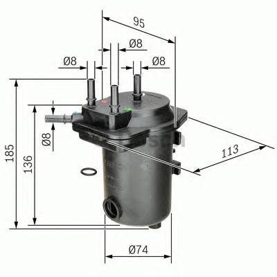 BOSCH 0 450 907 009 Паливний фільтр BOSCH 0 450 907 009 Паливний фільтр